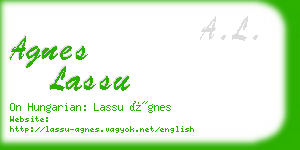 agnes lassu business card